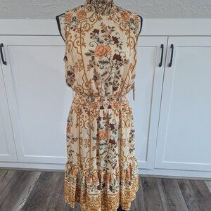 NWT Nanette Lapore High Neck Smock Midi Dress